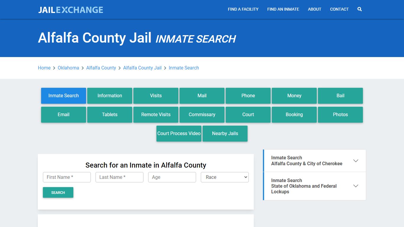 Alfalfa County Jail, OK Inmate Search: Roster & Mugshots